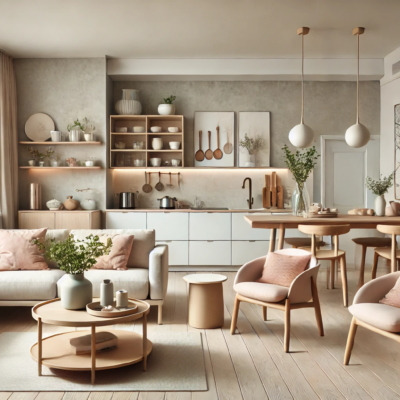 Projekt  salonu z kuchnią SK47