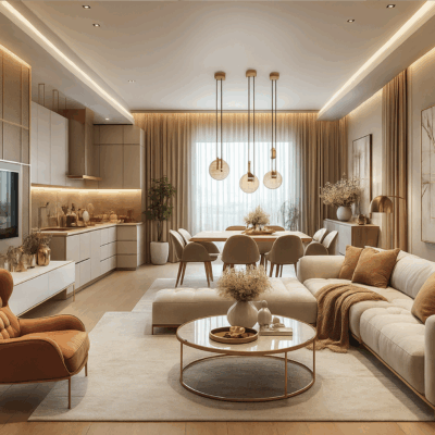 Projekt salonu z kuchnią SK2