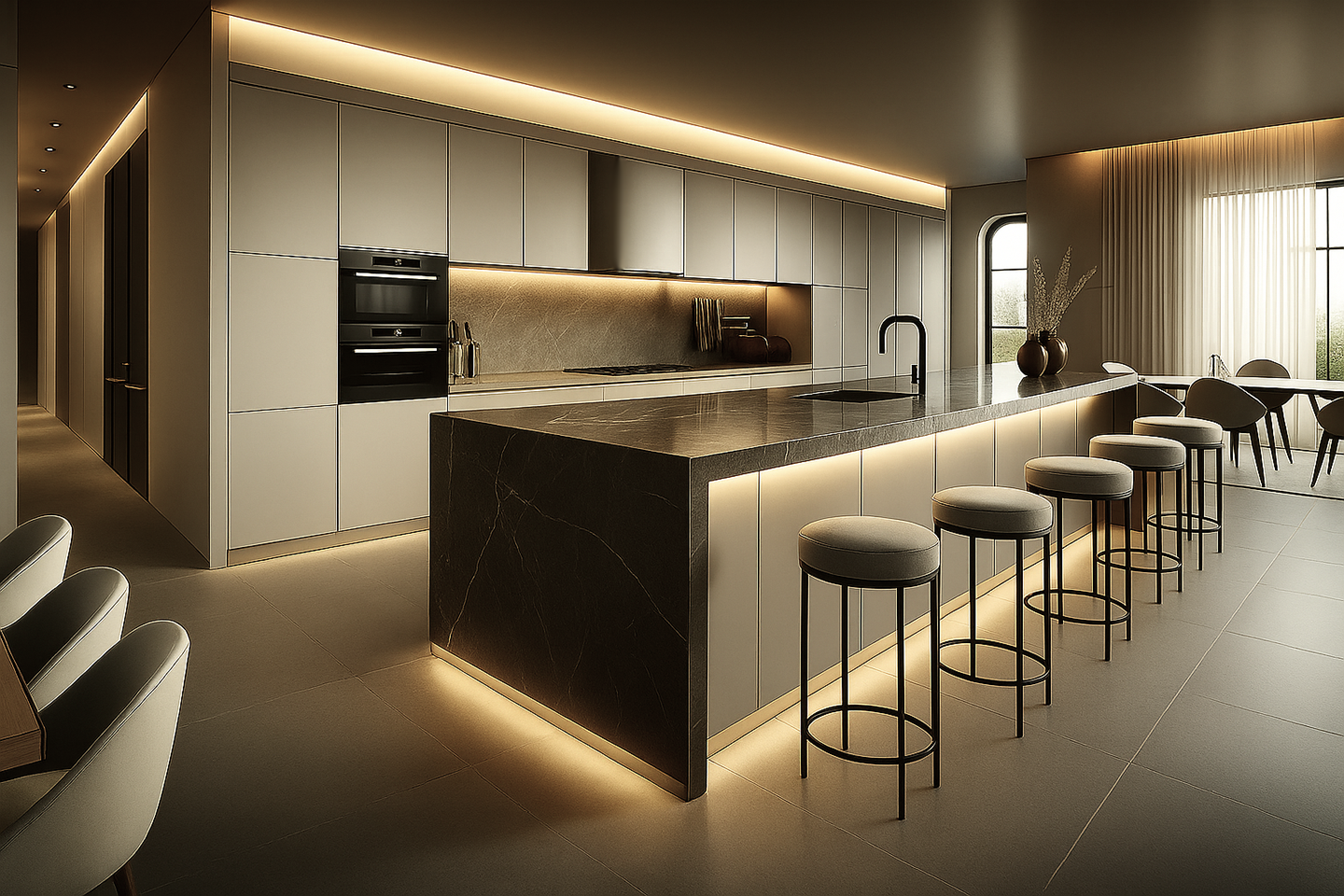 Projekt salonu z kuchnią SK5