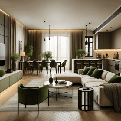 Projekt salonu z kuchnią SK3