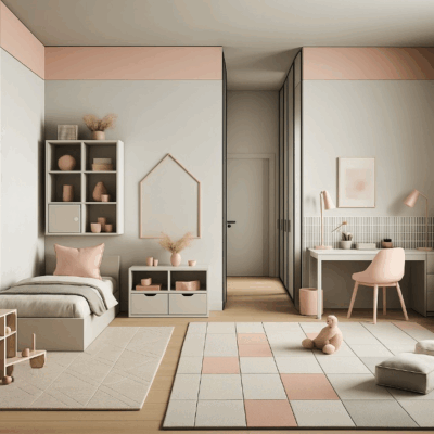 Projekt  pokoju dziecięcego/ młodzieżowego D5