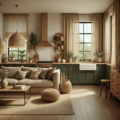 Projekt salonu z kuchnią SK16