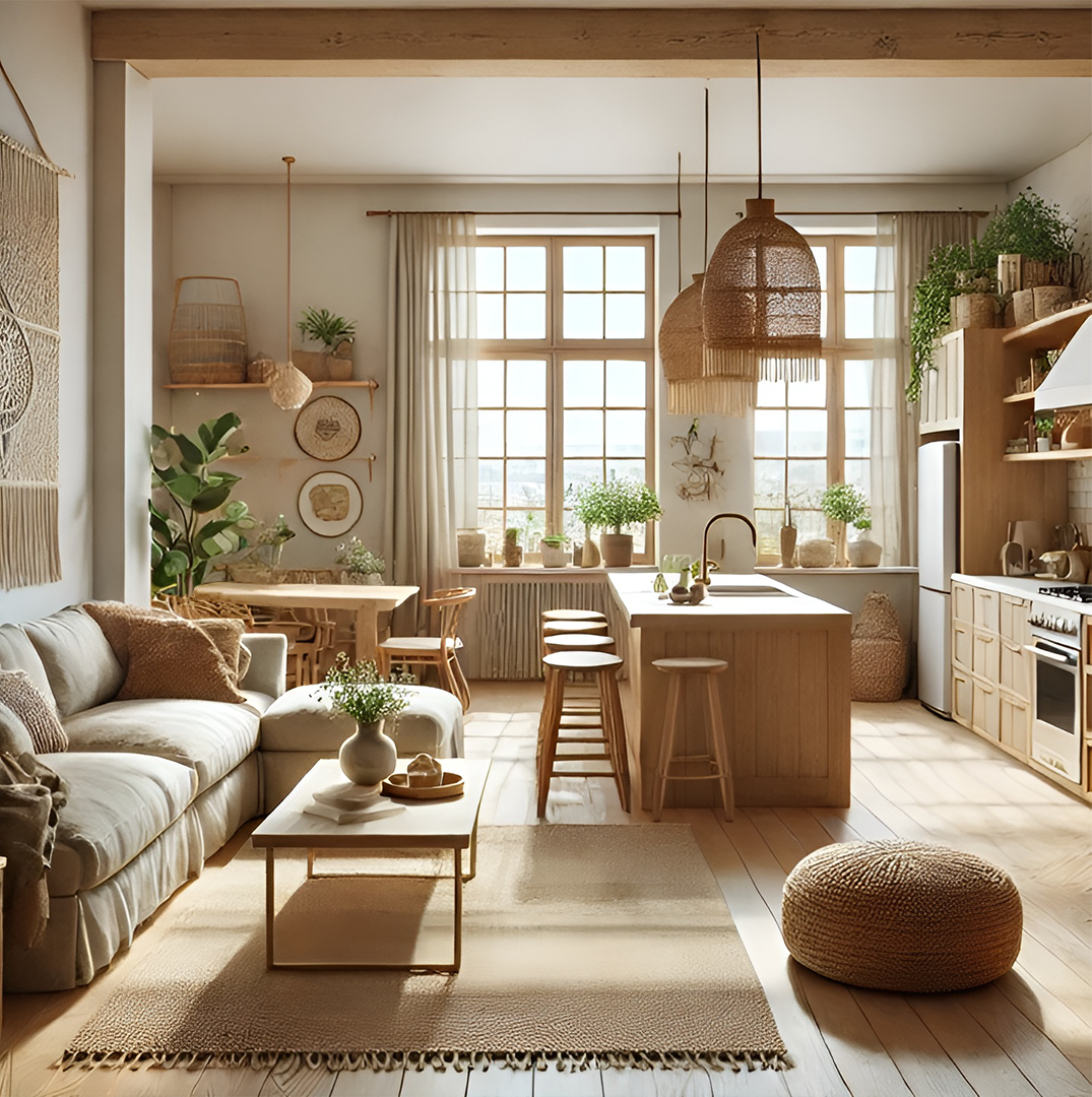 Projekt salonu z kuchnią SK19