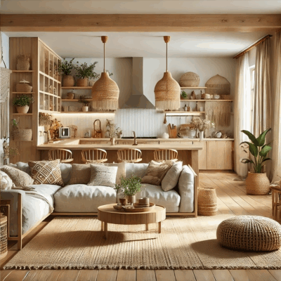 Projekt  salonu z kuchnią S20