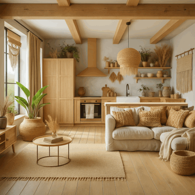 Projekt  salonu z kuchnią SK23