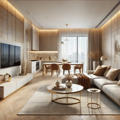 Projekt  salonu z kuchnią SK7