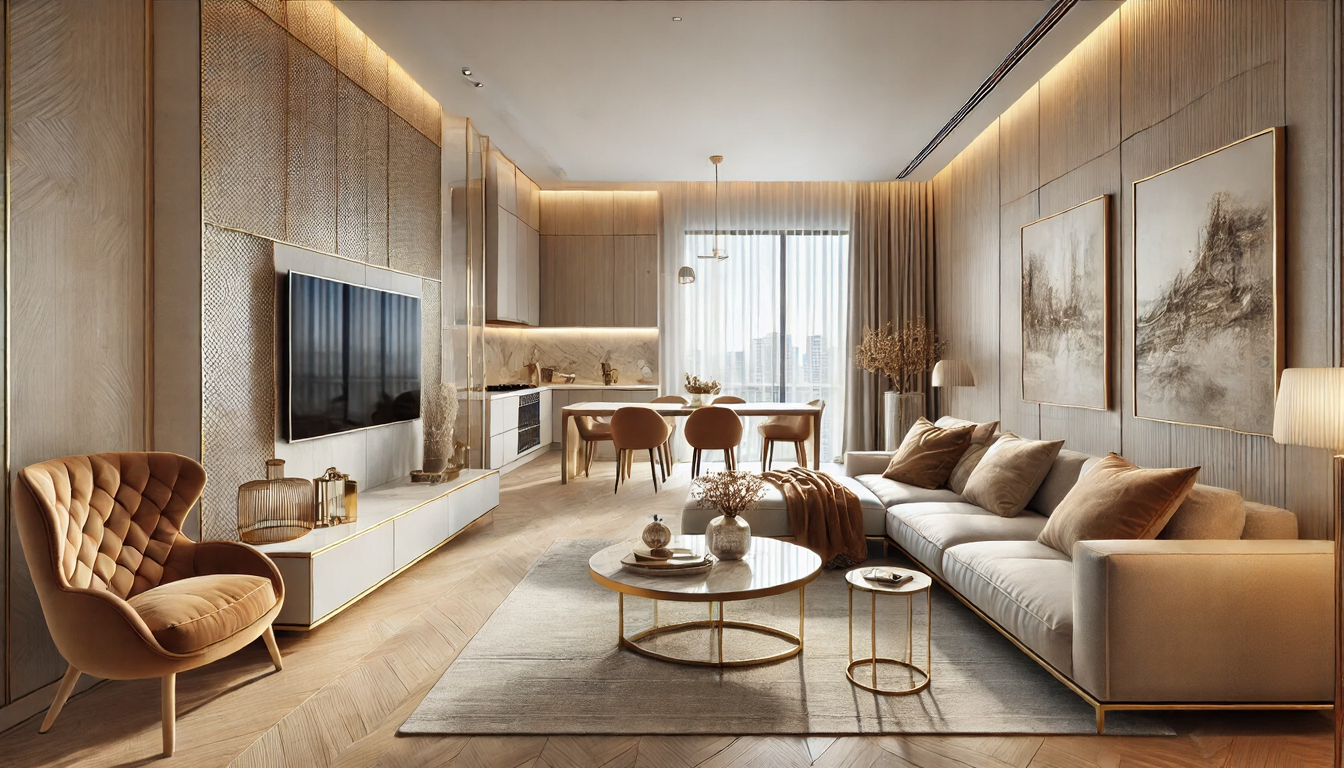 Projekt salonu z kuchnią SK7