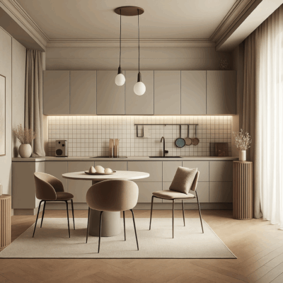 Projekt  salonu z kuchnią SK49