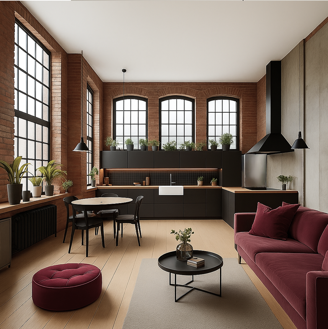 Projekt salonu z kuchnią SK28