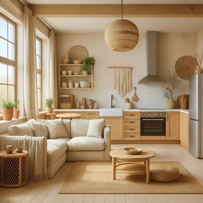 Projekt salonu z kuchnią SK31